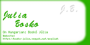 julia bosko business card