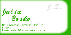 julia bosko business card